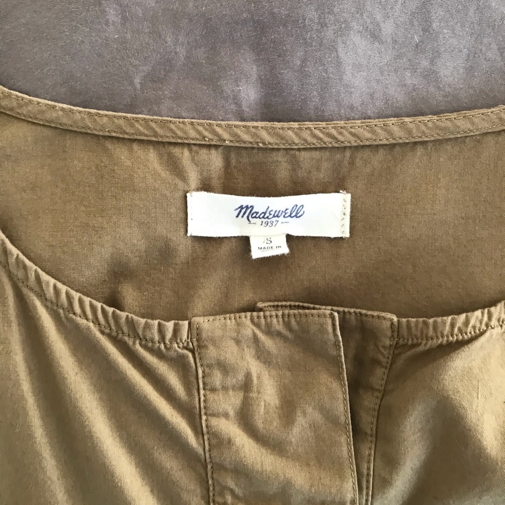 Madewell - olive green shirt - size small